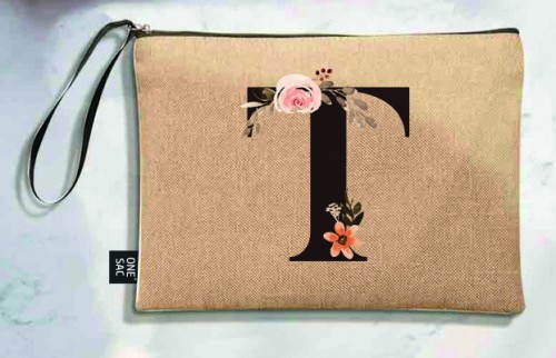 Tote bag letter t - wedding gifts